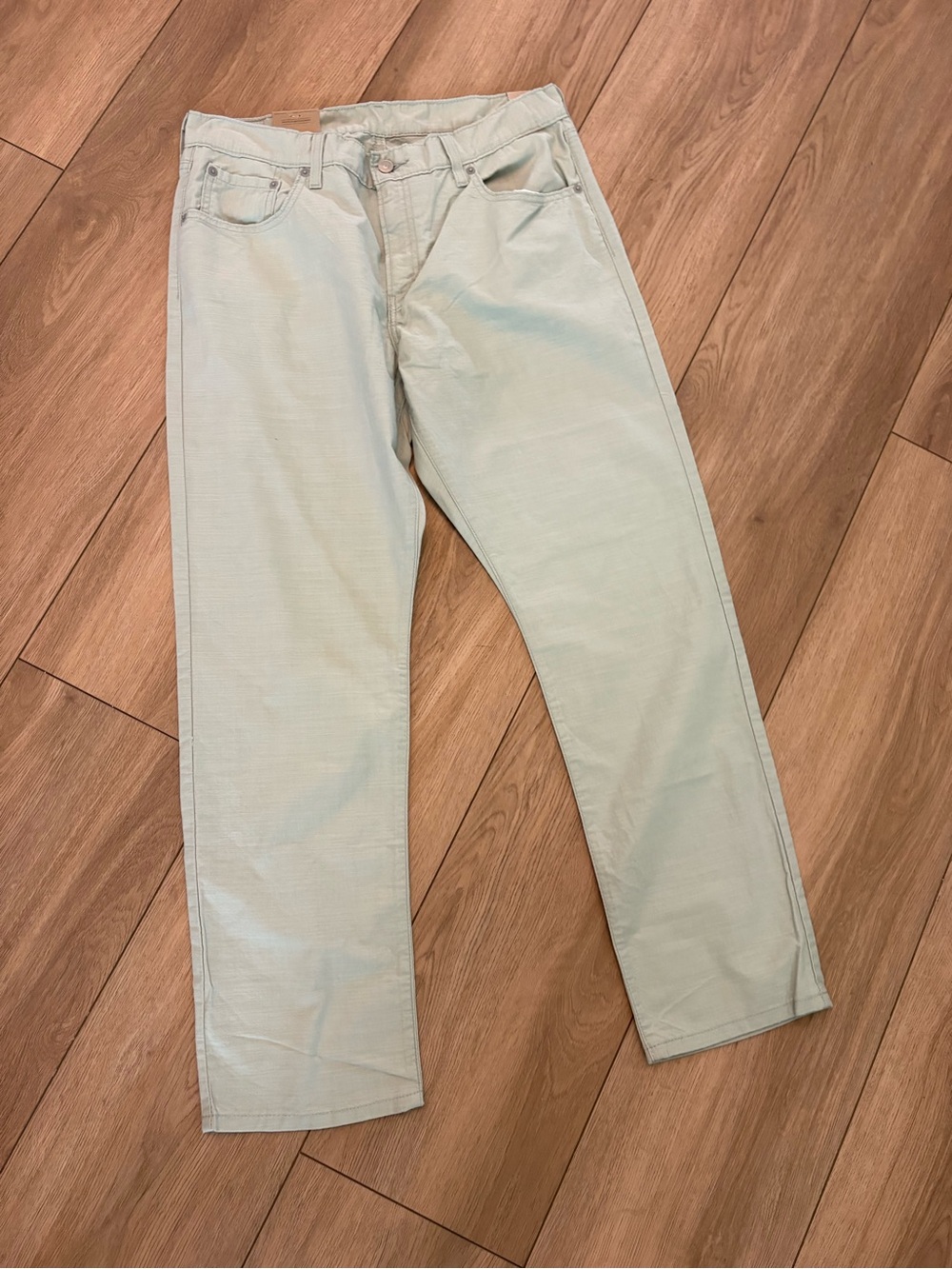 Levi's Men's Light Mint Green Relaxed Jeans